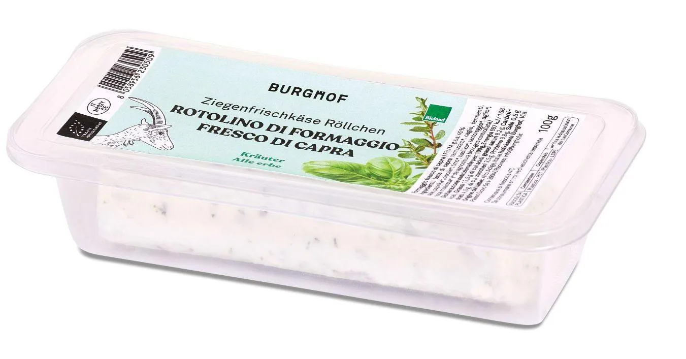 Ziegenfrischkäse Röllchen mit Kräuter Bio 100 g