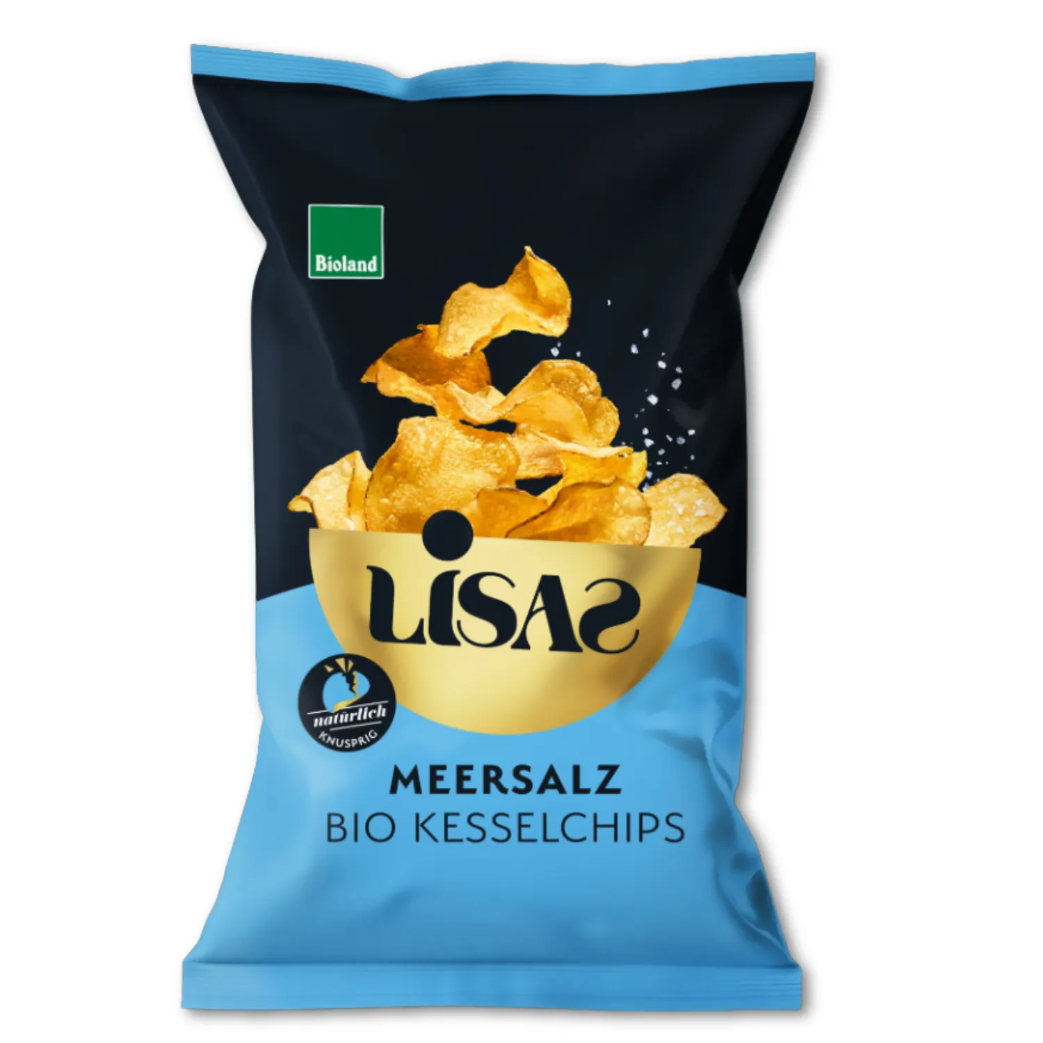 Kesselchips mit Meersalz Bio 115 g
