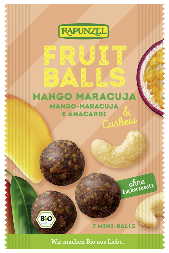 Fruit Balls Mango-Maracuja & Anacardi (7 pezzi | 49 g)