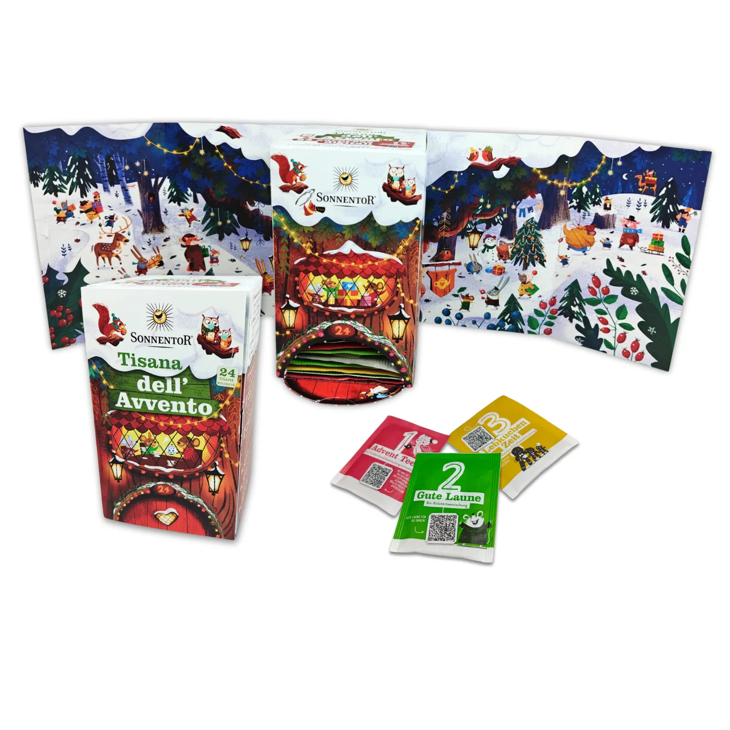 Tee-Adventskalender Bio (24 Aufgussbeutel) 38,9 g