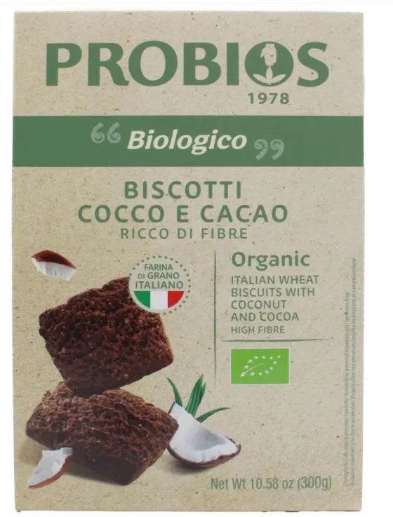 Biscotti cocco e cacao Bio 300 g