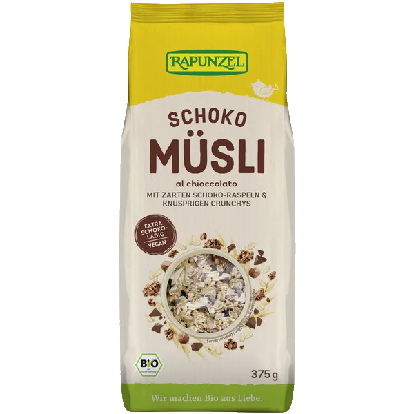 Müsli mit Schokoraspeln (Rapunzel) Bio 375 g