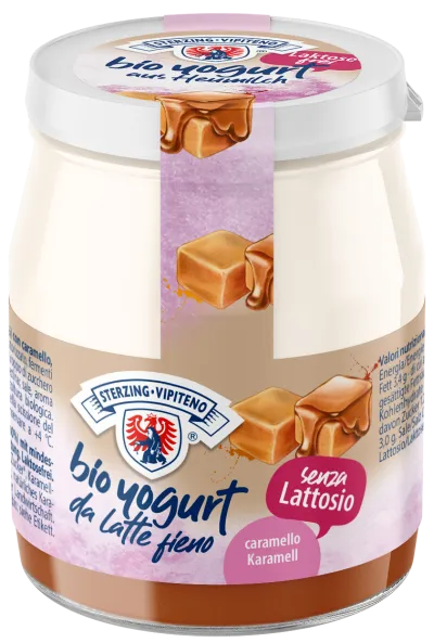 Yogurt caramello senza lattosio (in vetro) Bio 150 g