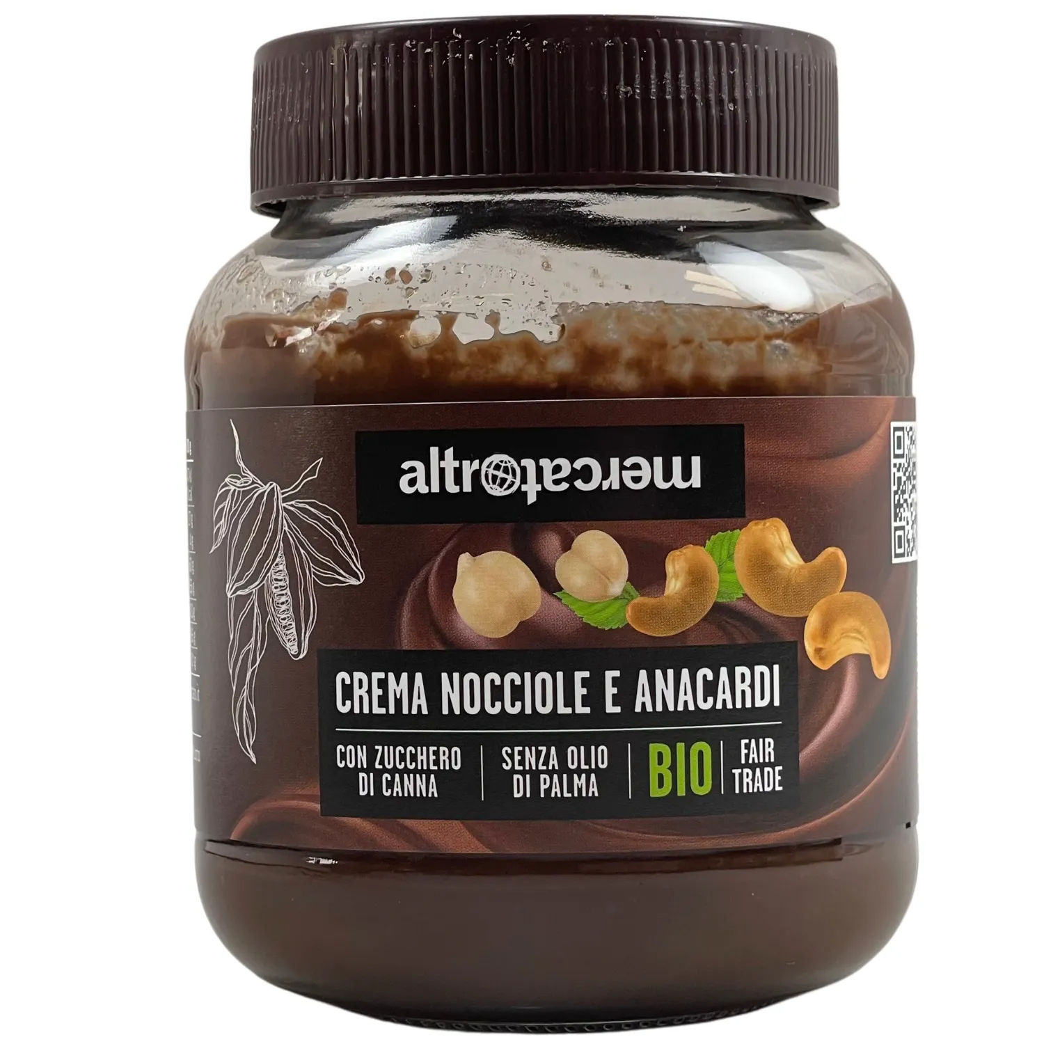 Cioccolata spalmabile 350 g nocciole e anacardi Bio
