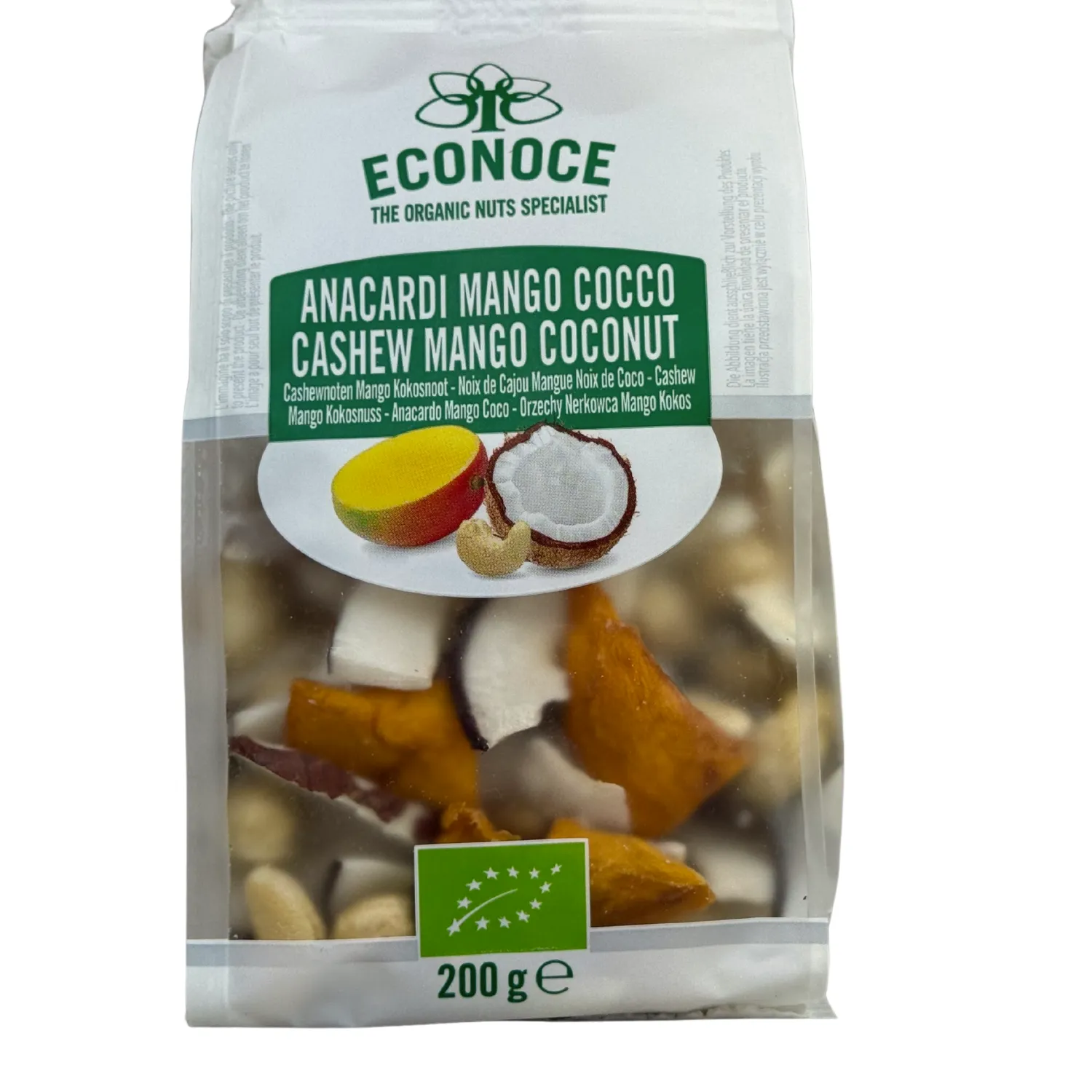 Mischung aus Cashewnüsse, Mango & Kokos Bio 200 g