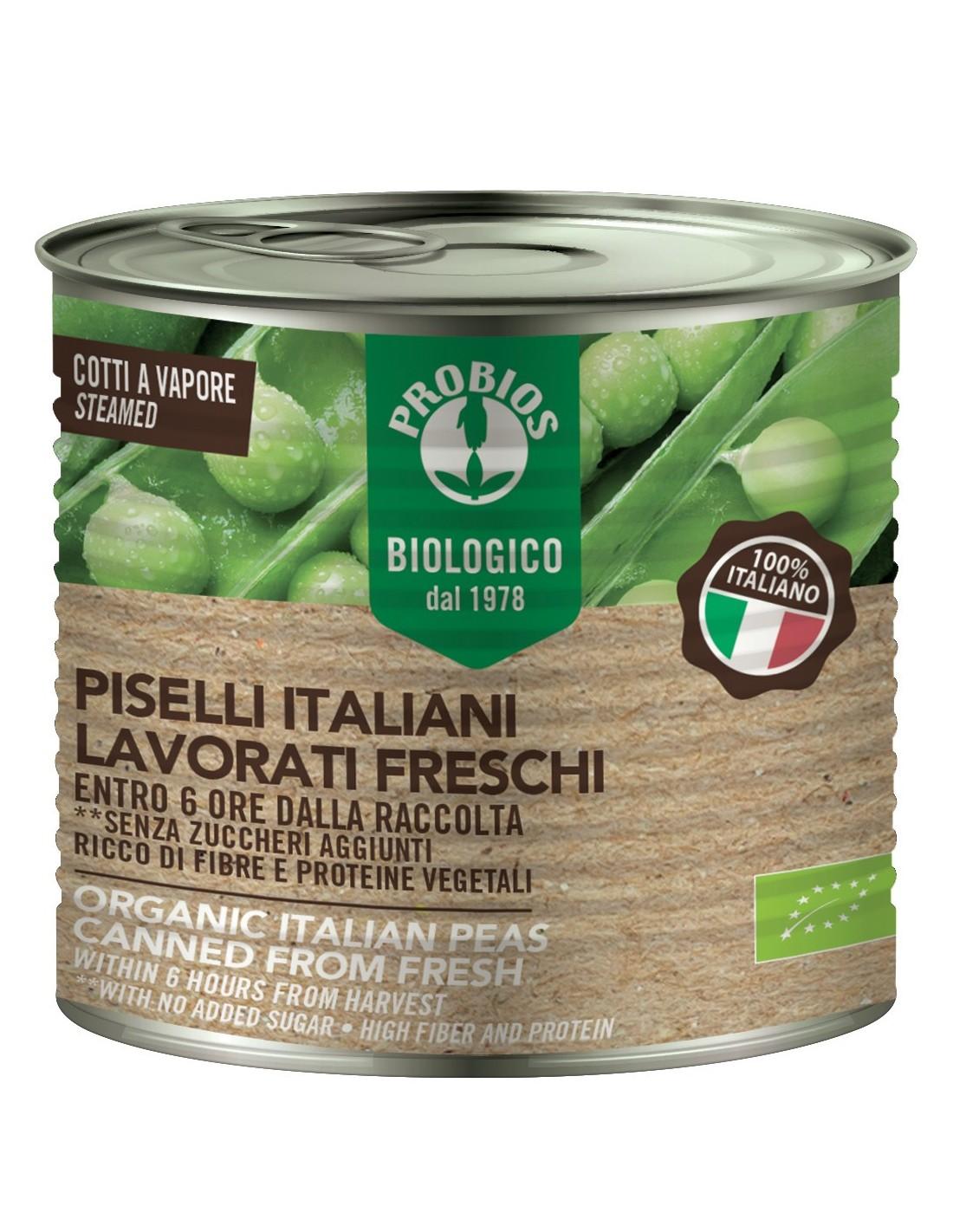 Piselli italiani freschi cotti al vapore 340 g