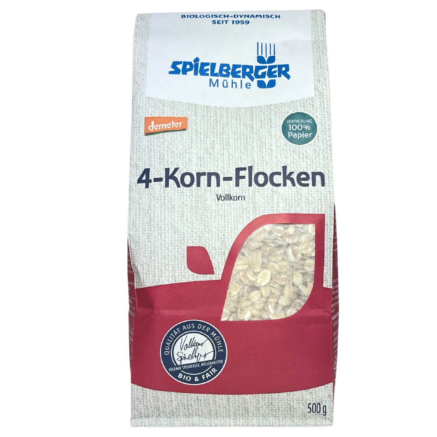 4 Korn Flocken Bio Demeter 500 g