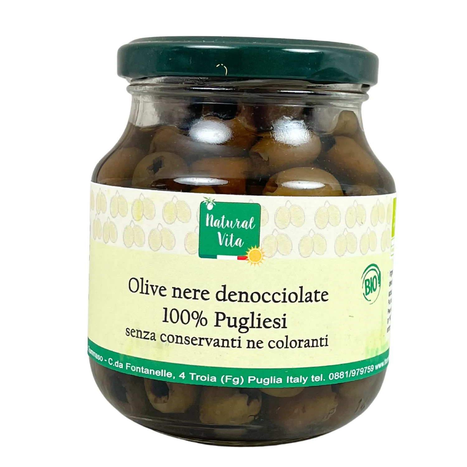 Schwarze Oliven entkernt Bio 160 g