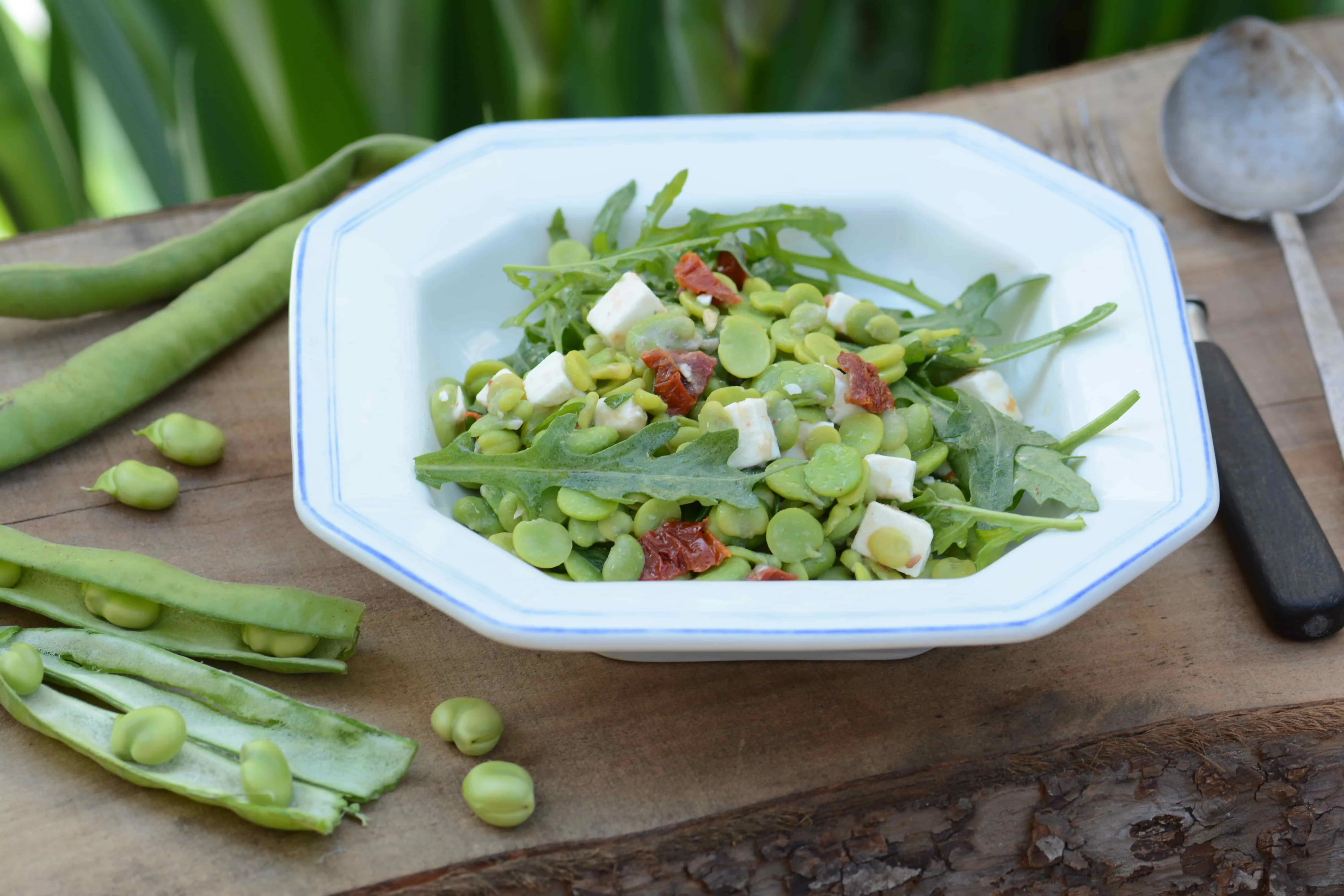 Insalata saporita con fave
