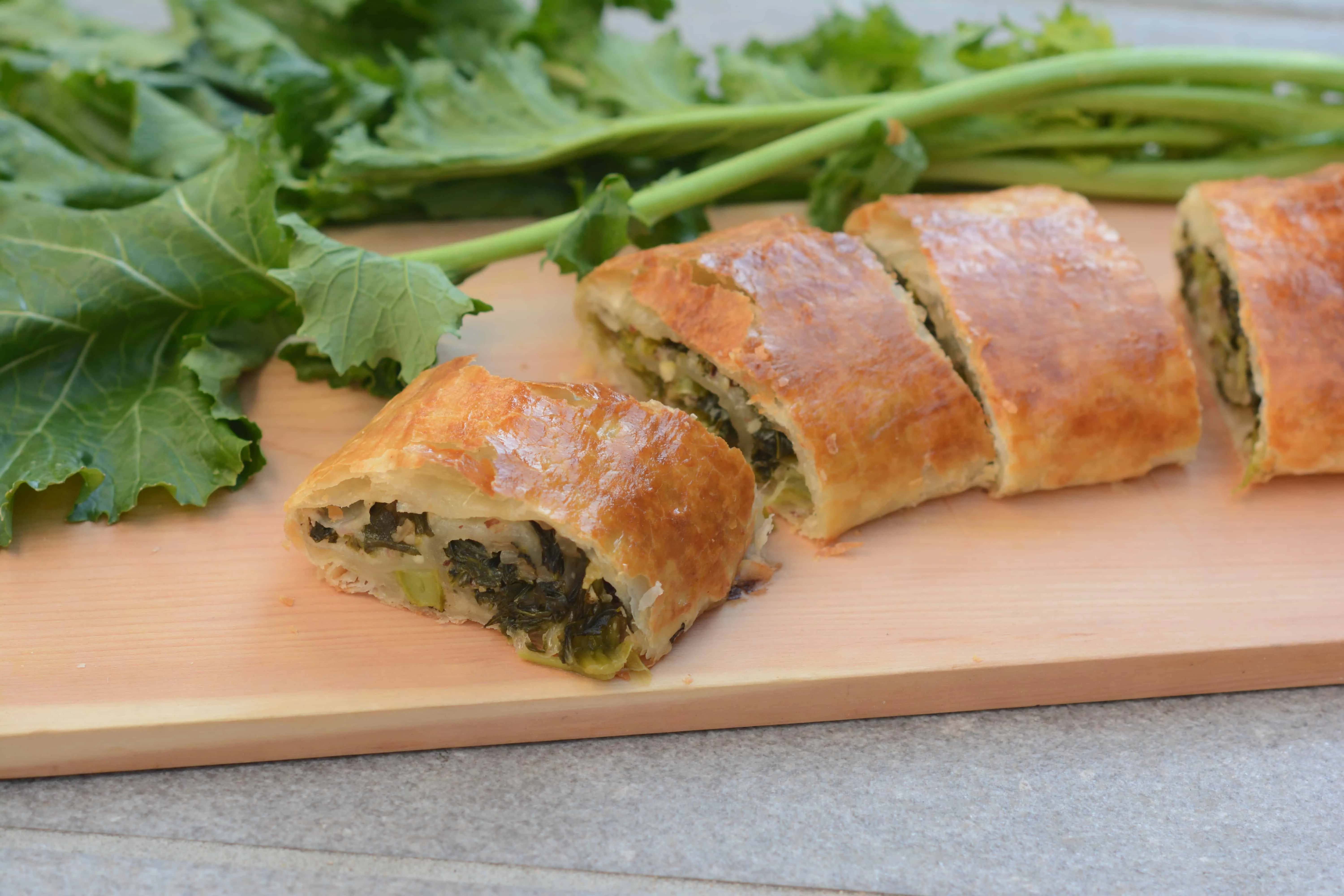 Strudel con cime di rapa