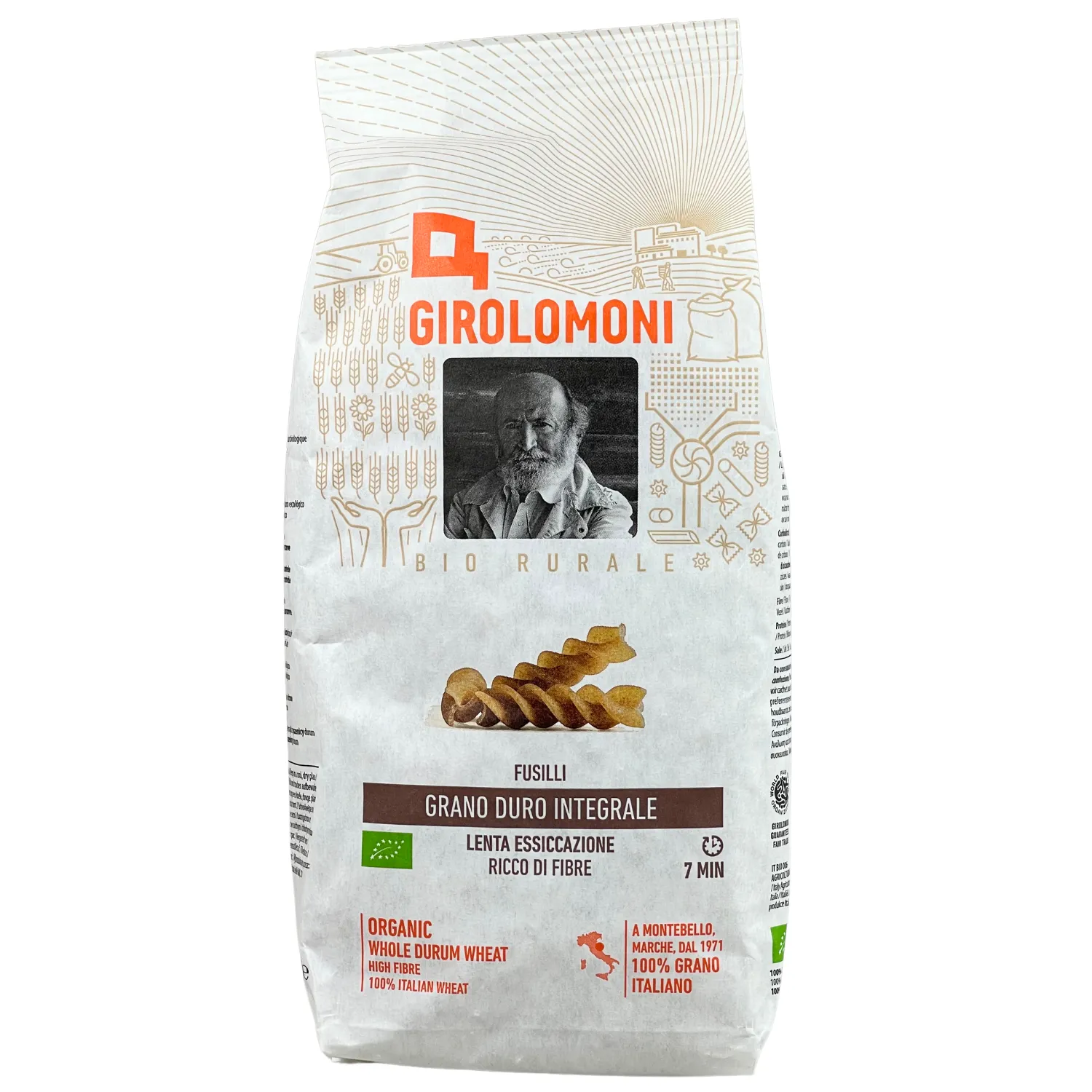 Vollkorn Fusilli aus Hartweizengrieß Bio 500 g