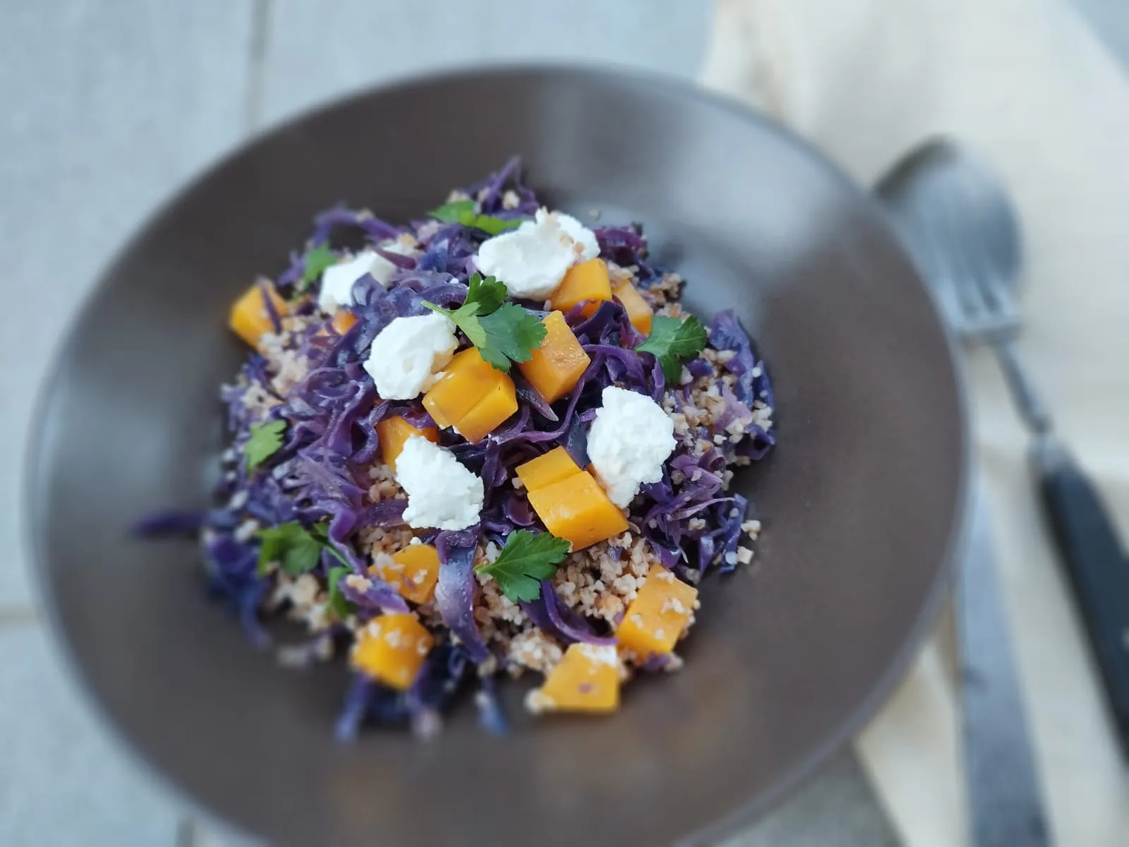 Bulgur con cavolo cappuccio rosso