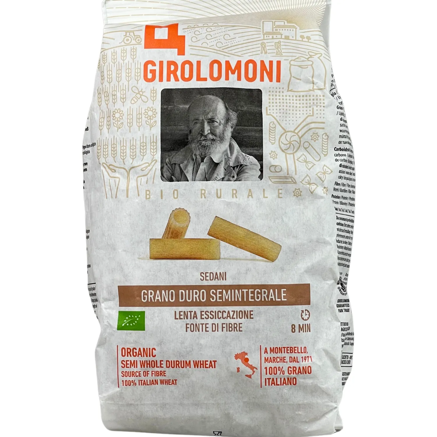 Halbvollkorn Sedani aus Hartweizengrieß Bio 500 g
