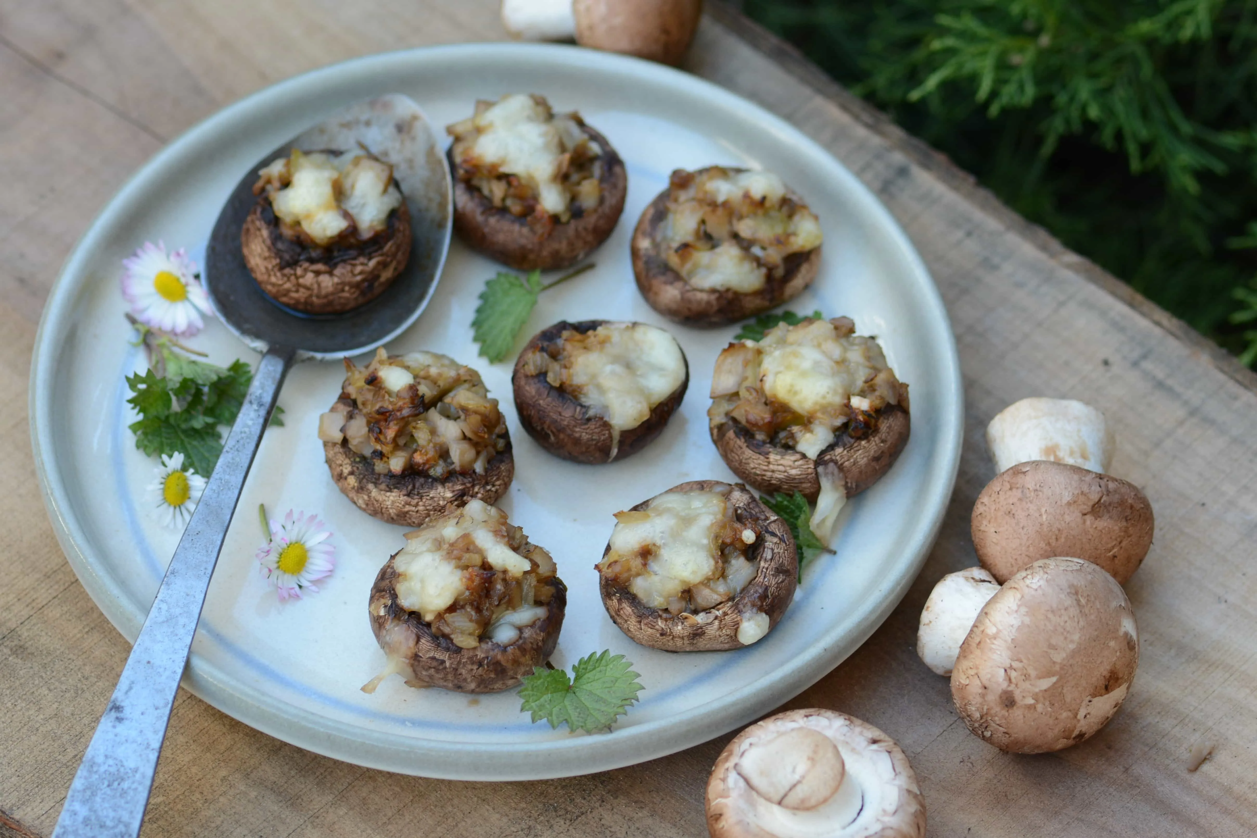 Funghi champignon gratinati