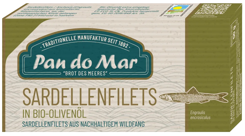 Filetti di acciughe in olio extra vergine Bio 50 g