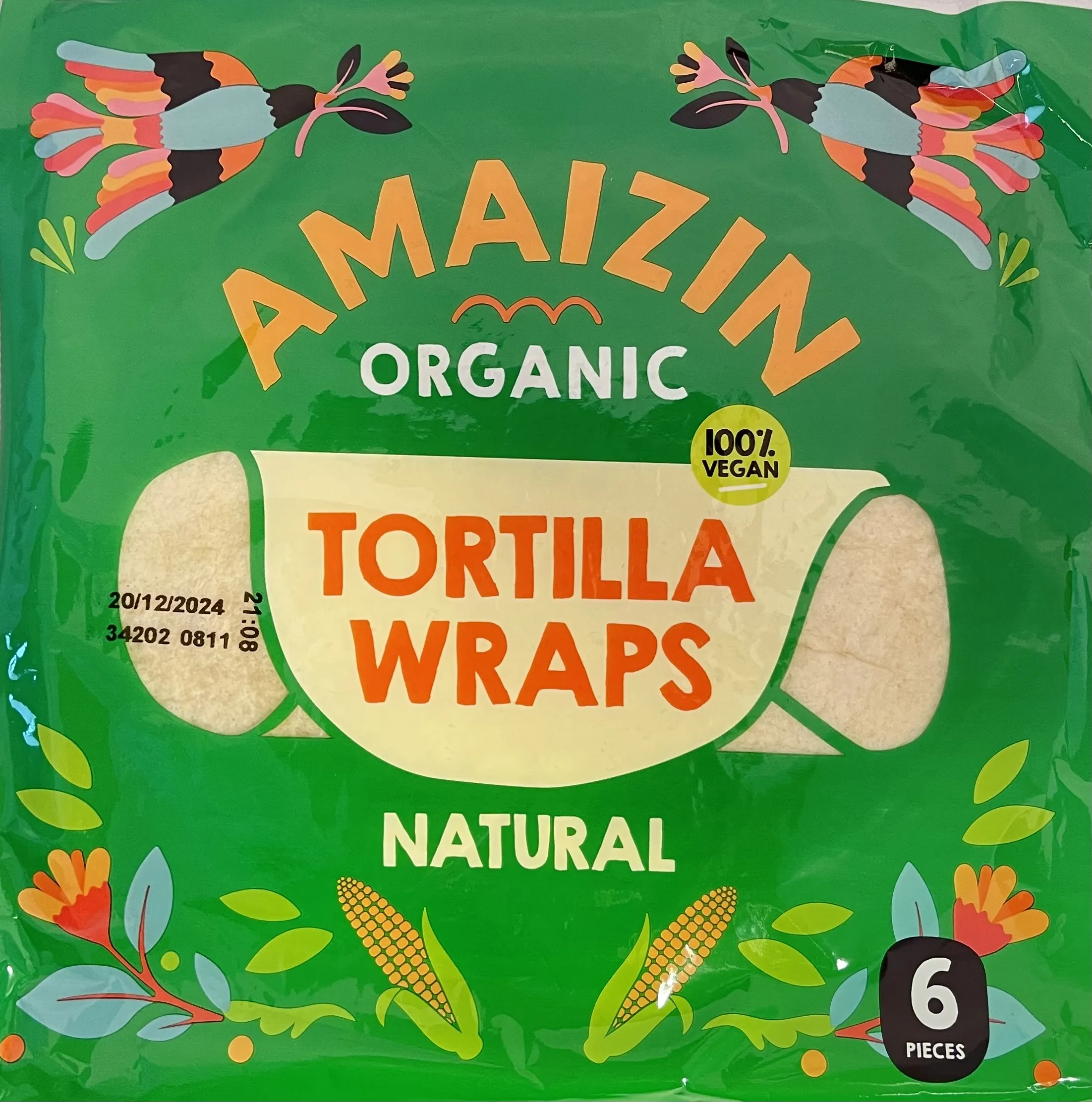 Tortilla Wraps Natural Bio 6 pz (240 g)