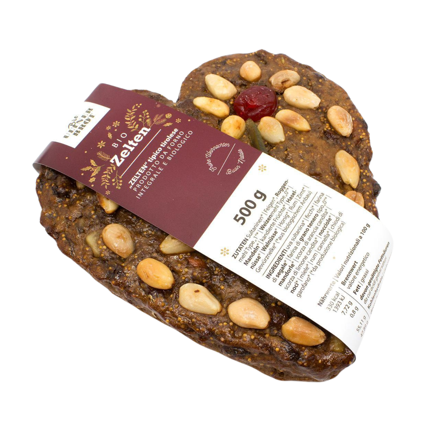 Zelten con canditi e uvetta Bio (forma di cuore) 500 g