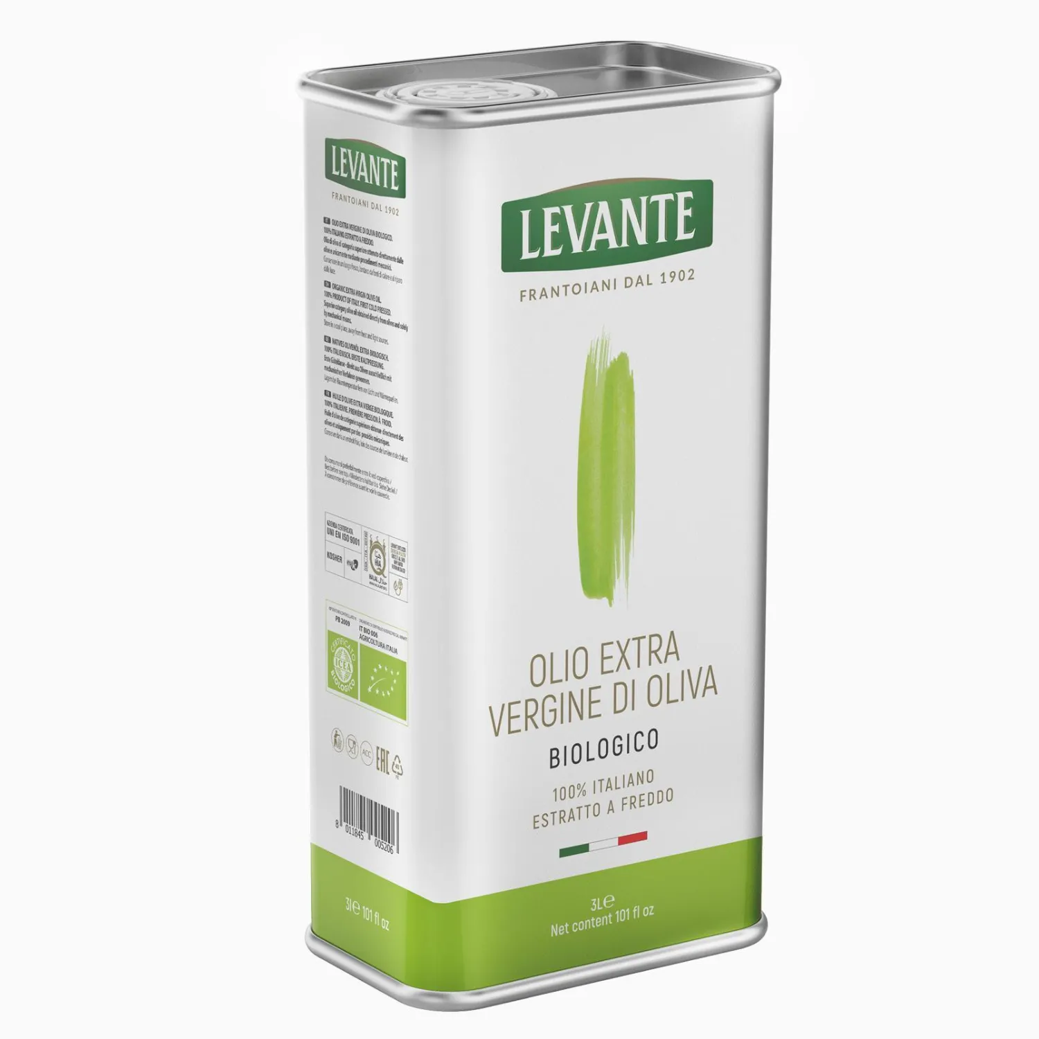 Olio EVO Levante Bio 3 l in latta