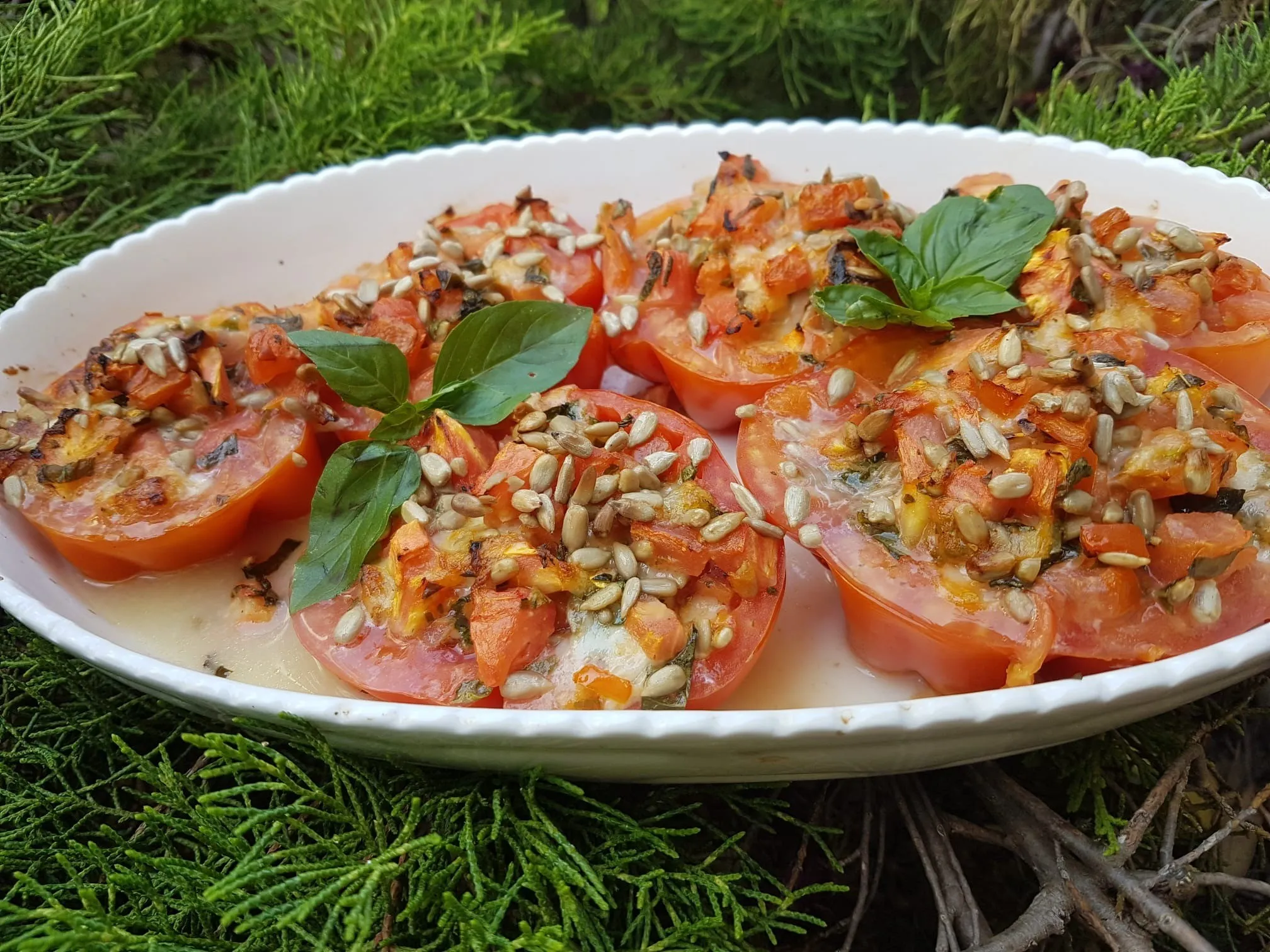 Pomodori cuore di bue gratinati croccanti