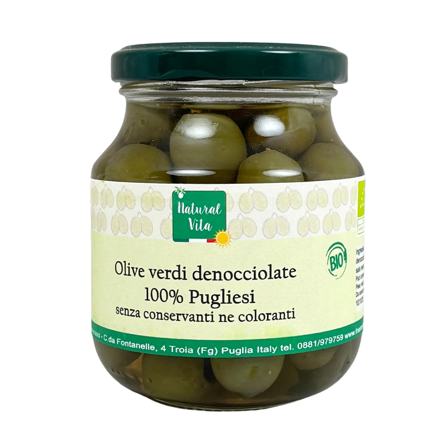 Grüne Oliven entkernt Bio 140 g