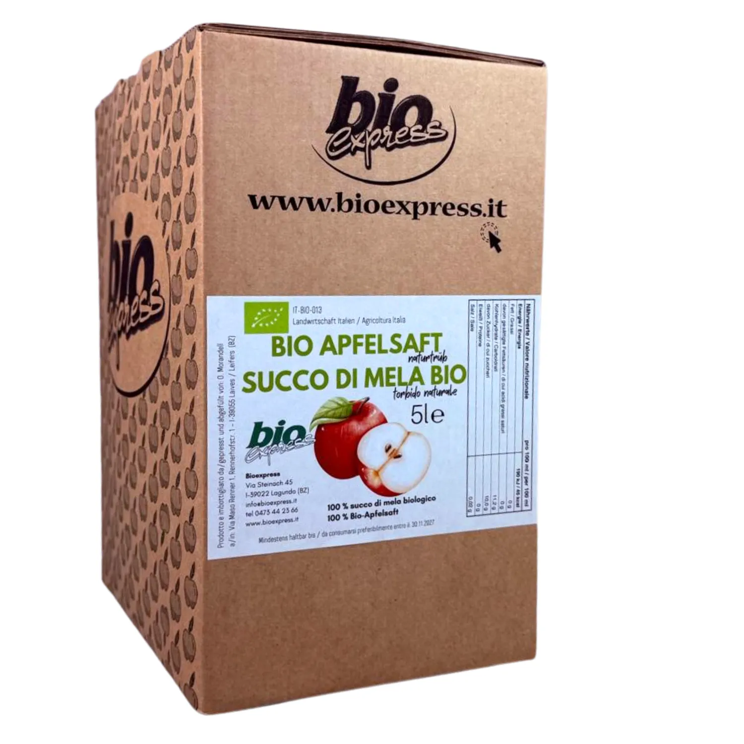 Succo di mela Bio - Bag in Box 5 l - appena spremuto