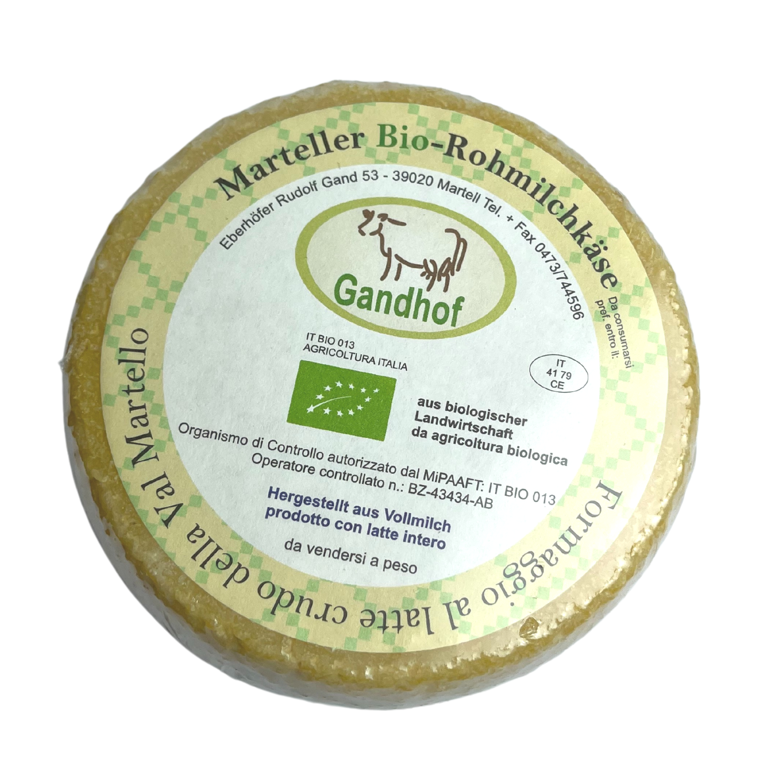 Formaggio latte crudo della Val Martello ca 350 g
