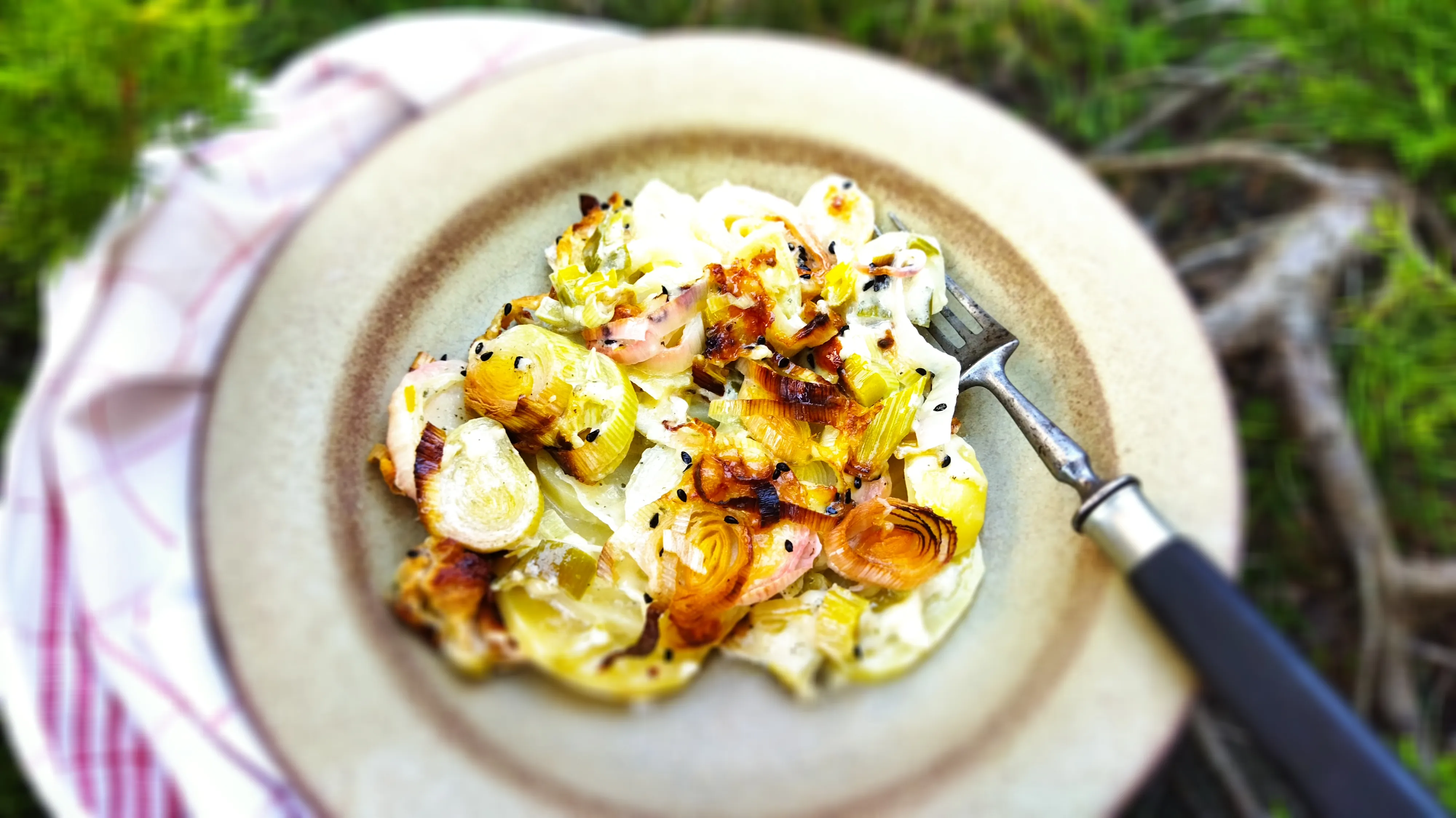 Porri e patate gratinati