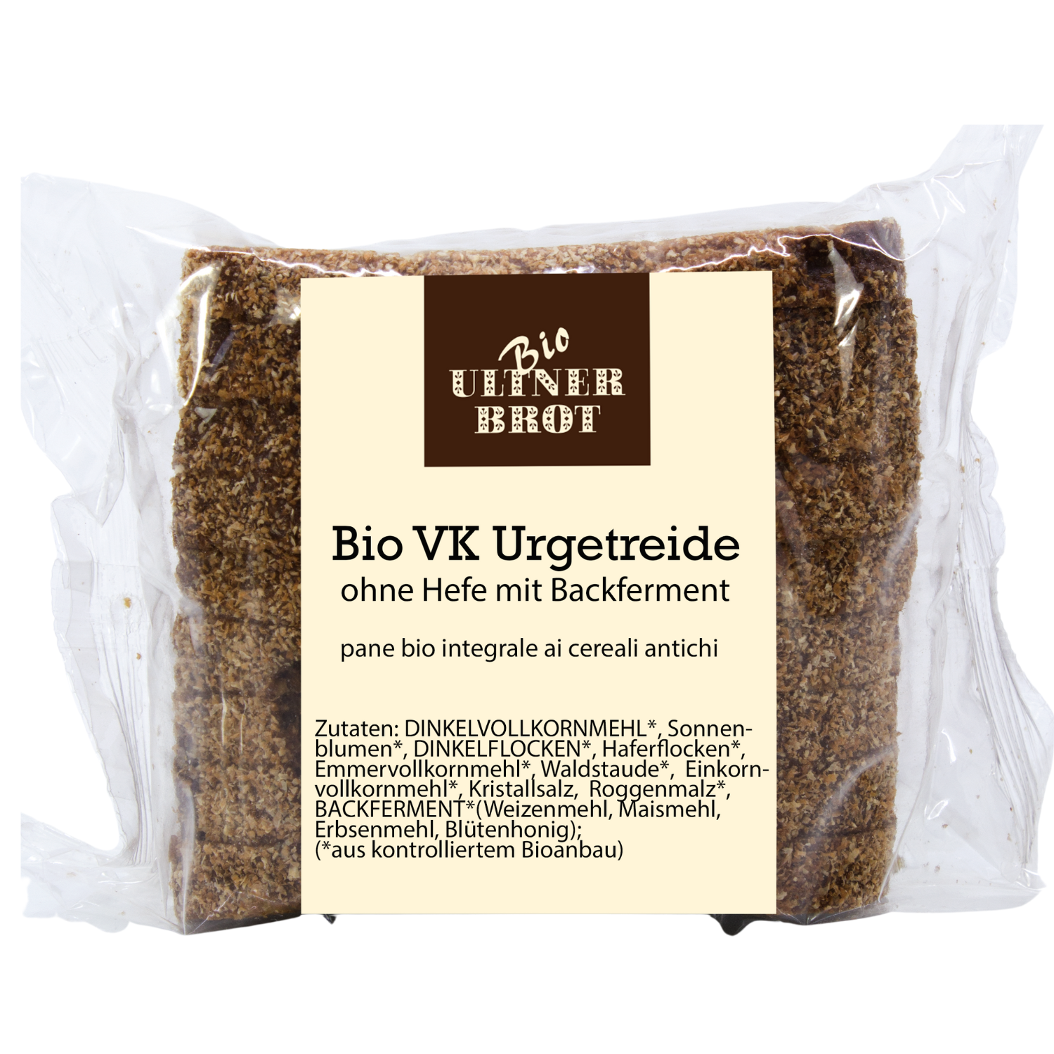 Pane ai cereali senza lievito a fette ca. 350g